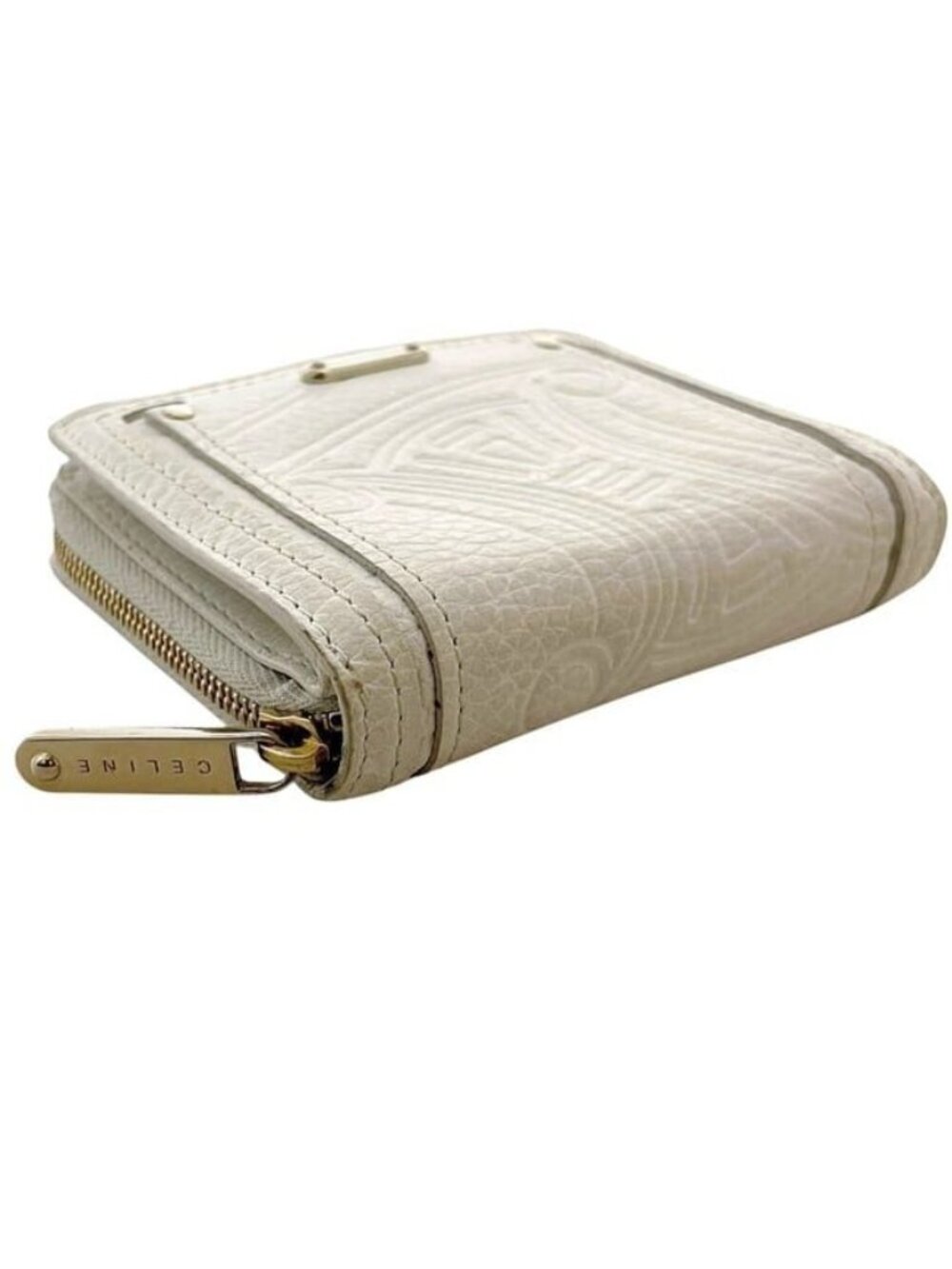 Celine Bifold Wallet White Triomphe Leather - Picture 6 of 10